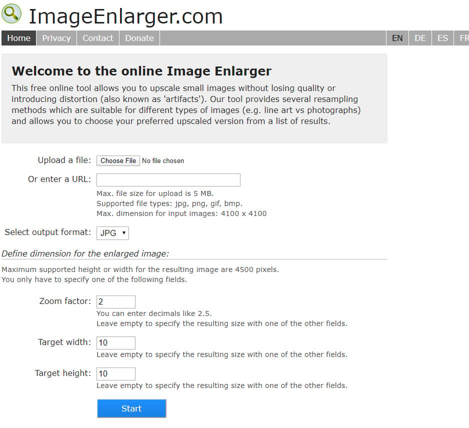 make images larger without losing quality with ImageEnlarger.com.