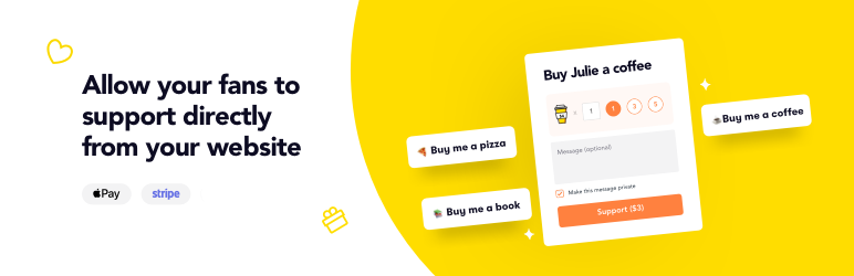 Buy Me a Coffee – Button and Widget Plugin