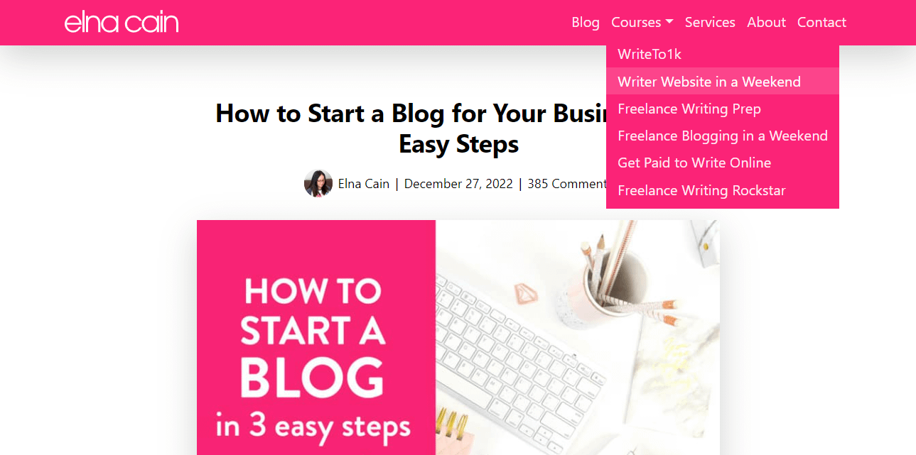 how to make money with a blog and online courses.